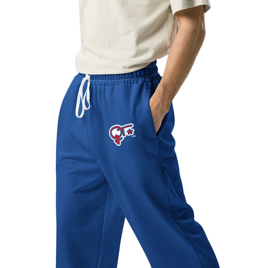 QILLTIME Logo Wide-leg joggers/Dark Cerulean