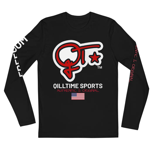 QILLTIME SPORTS Long Sleeve Fitted Crew