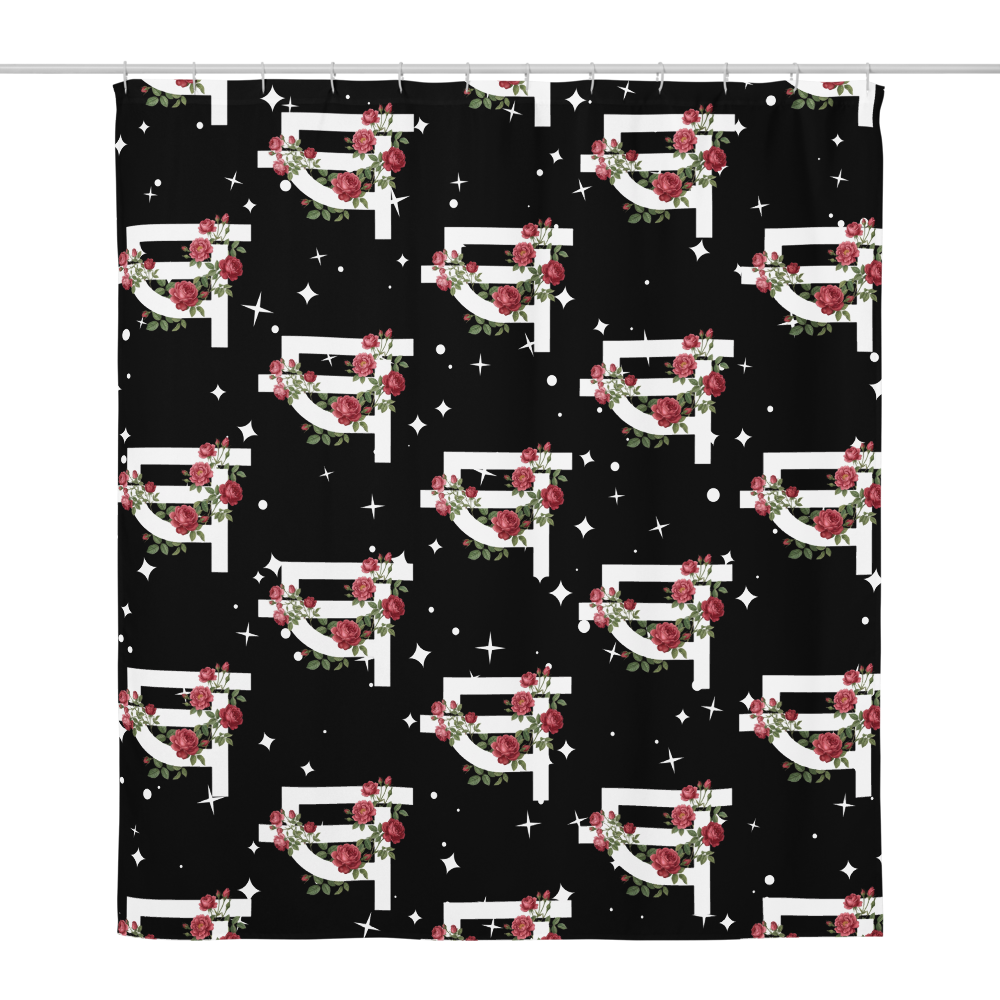 QILLTIME Shower curtain Stars/Flowers