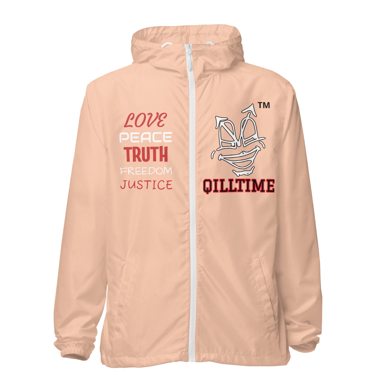 QILLTIME Original graphic Unisex lightweight zip up windbreaker x NYC