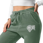 QILLTIME Logo Embroidery Unisex pigment-dyed sweatpants